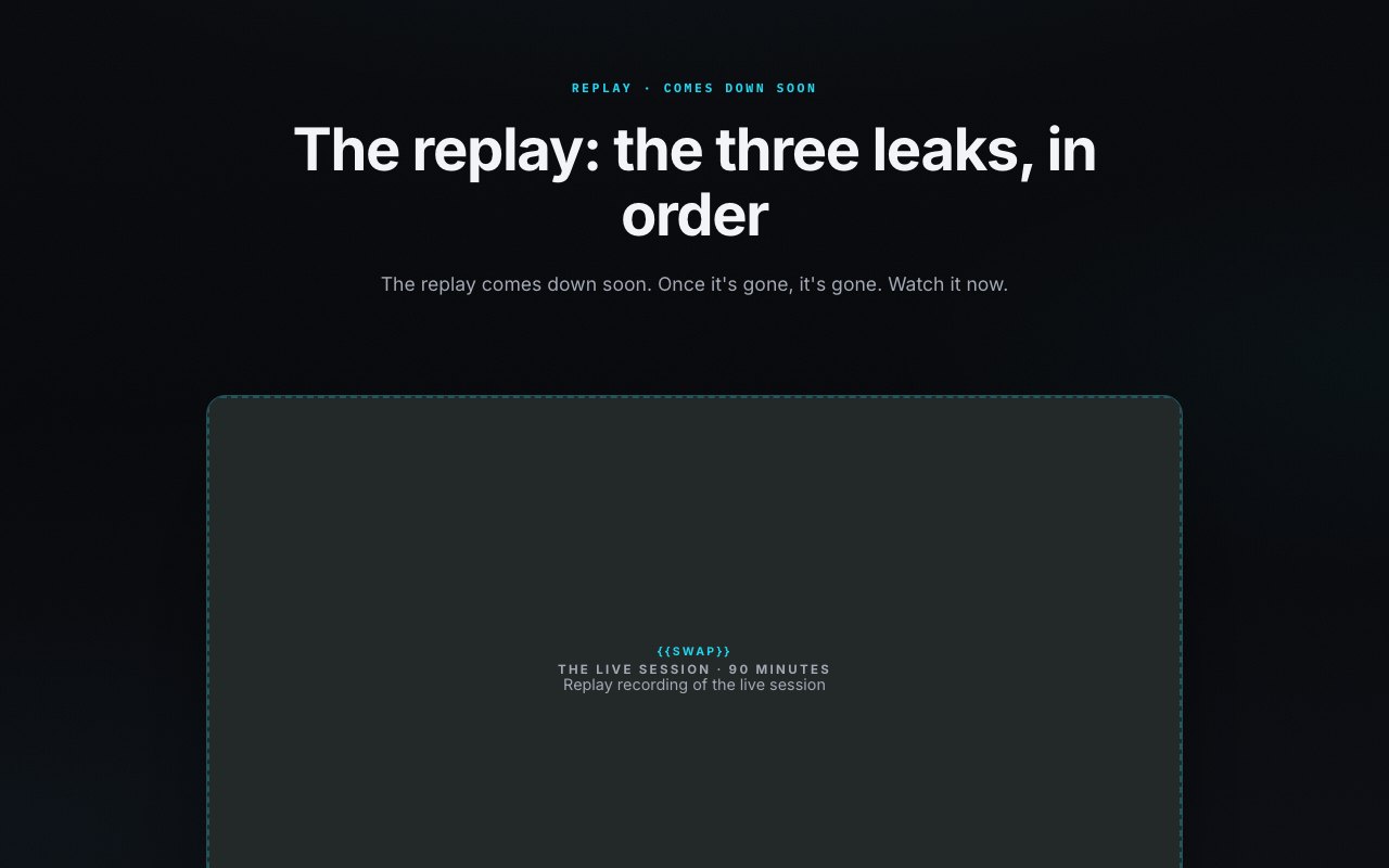 Replay + application preview